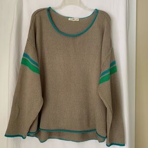 NATURAL LIFE taupe lightweight knit oversized sweater